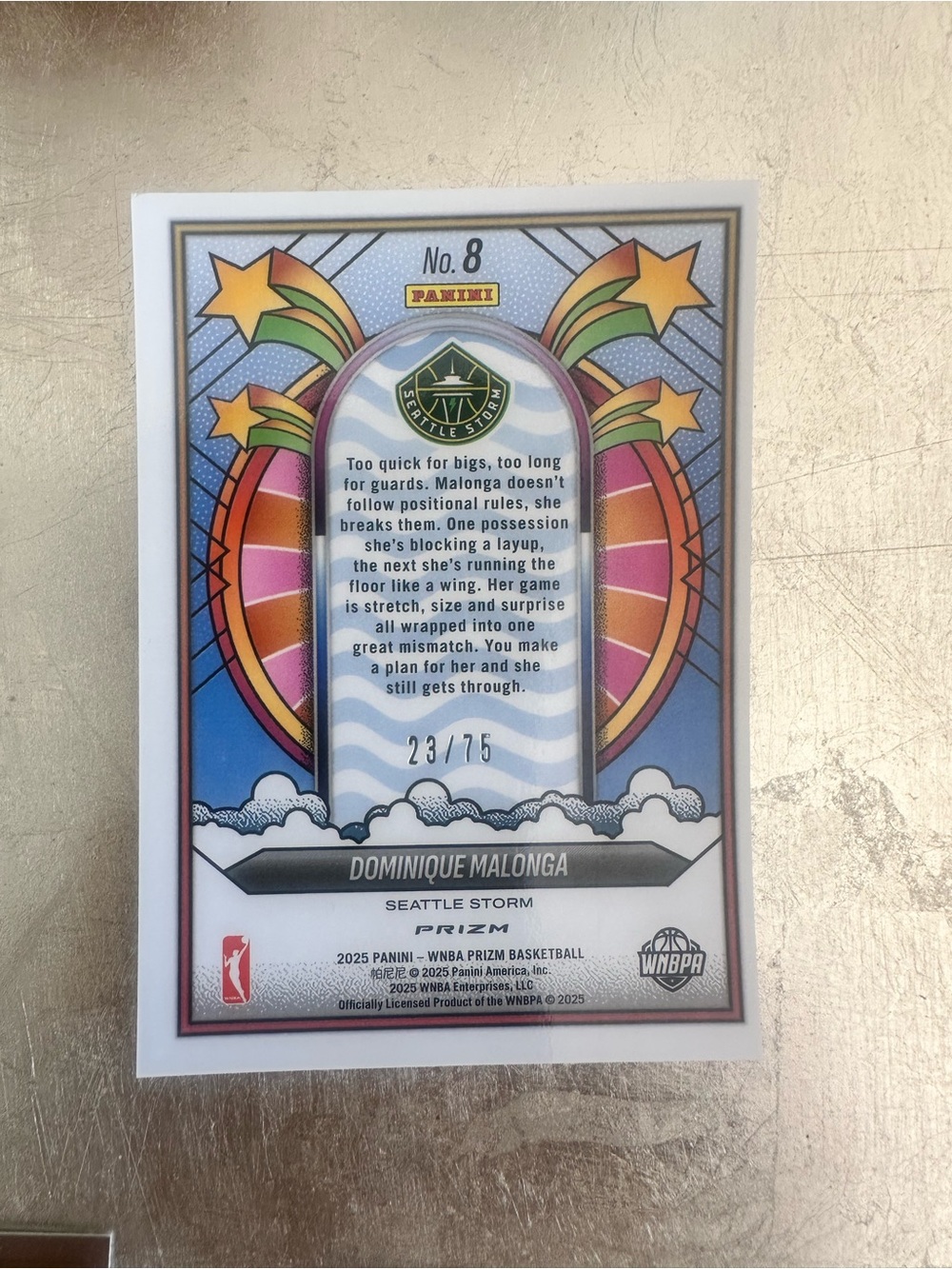 Panini Prizm Dominique Malonga "Groovy" Rookie Card - Pink Holo 23/75 - Picture 2 of 2